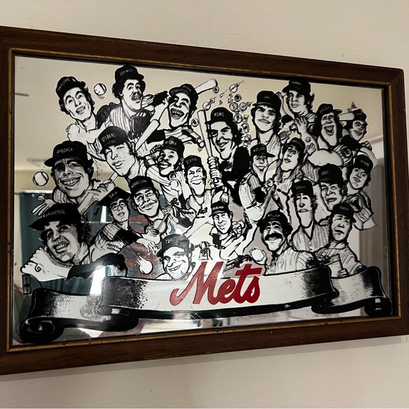 MLB Other - VERY RARE 1977 NEW YORK METS TEAM MIRROR - (Tom Seaver, Jerry Koosman)